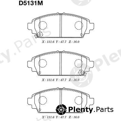  MK Kashiyama part D5131M Brake Pad Set, disc brake