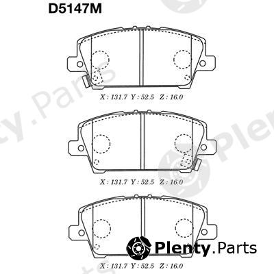  MK Kashiyama part D5147M Brake Pad Set, disc brake