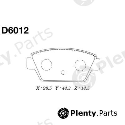  MK Kashiyama part D-6012 (D6012) Brake Pad Set, disc brake