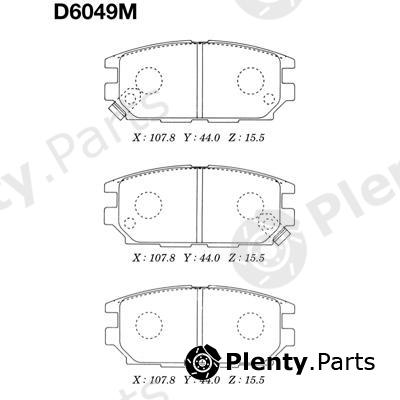  MK Kashiyama part D6049M Brake Pad Set, disc brake