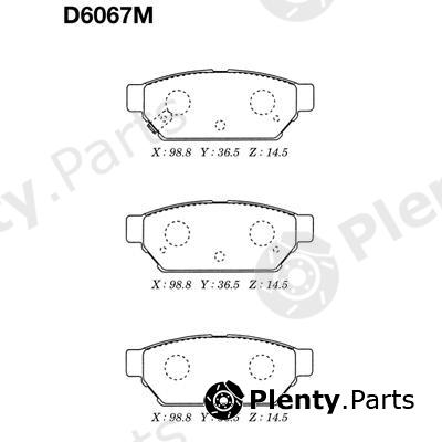 MK Kashiyama part D6067M Brake Pad Set, disc brake