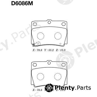  MK Kashiyama part D6086M Brake Pad Set, disc brake