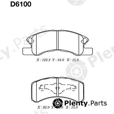  MK Kashiyama part D6100 Brake Pad Set, disc brake