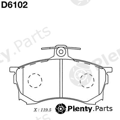  MK Kashiyama part D6102 Brake Pad Set, disc brake