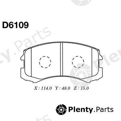  MK Kashiyama part D6109 Brake Pad Set, disc brake