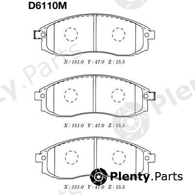  MK Kashiyama part D6110M Brake Pad Set, disc brake