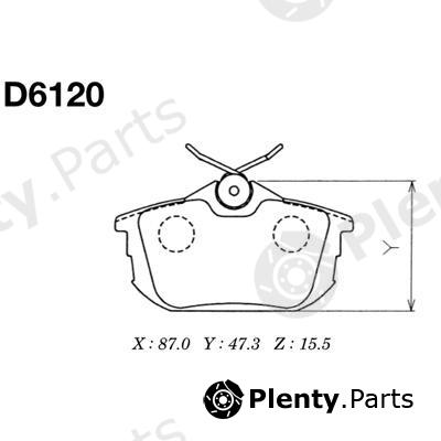  MK Kashiyama part D6120 Brake Pad Set, disc brake