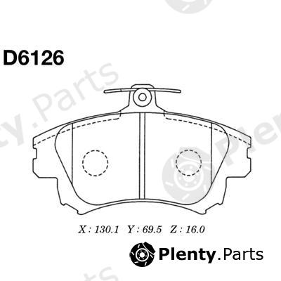  MK Kashiyama part D6126 Brake Pad Set, disc brake