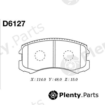  MK Kashiyama part D6127 Brake Pad Set, disc brake