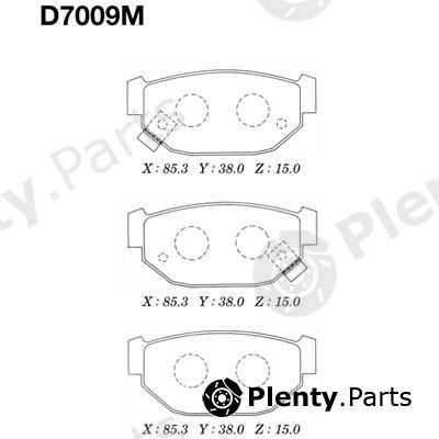  MK Kashiyama part D7009M Brake Pad Set, disc brake