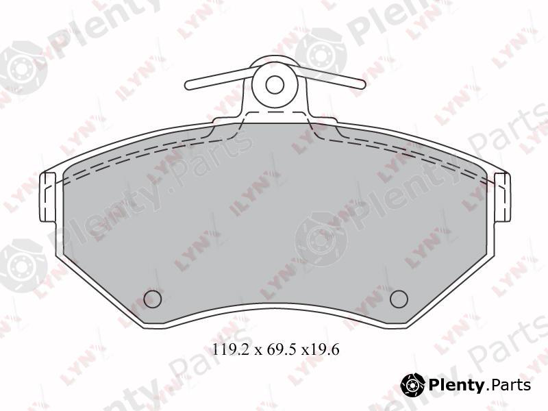  LYNXauto part BD1214 Brake Pad Set, disc brake