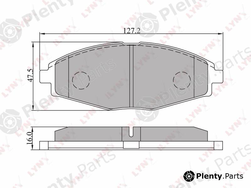  LYNXauto part BD1801 Brake Pad Set, disc brake