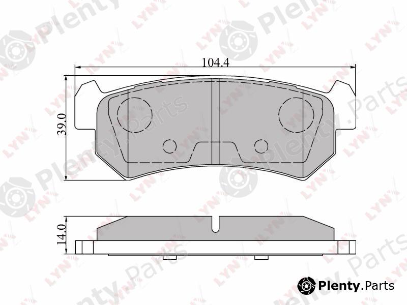 LYNXauto part BD-1807 (BD1807) Brake Pad Set, disc brake