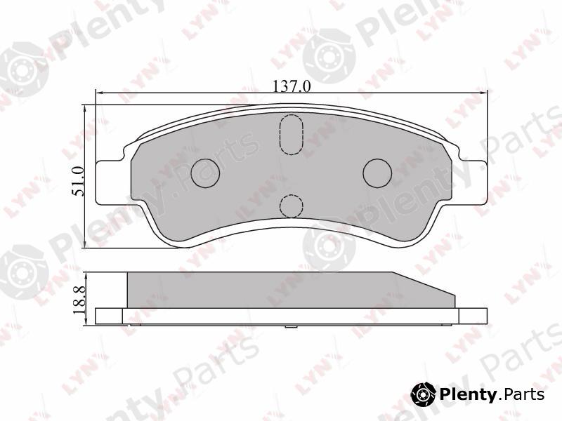  LYNXauto part BD2201 Brake Pad Set, disc brake