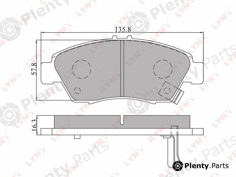  LYNXauto part BD3406 Brake Pad Set, disc brake