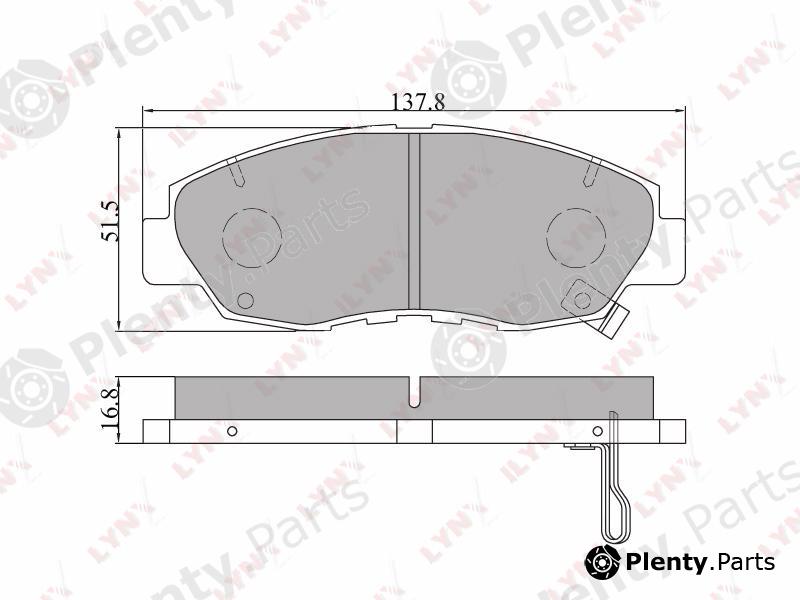  LYNXauto part BD-3410 (BD3410) Brake Pad Set, disc brake