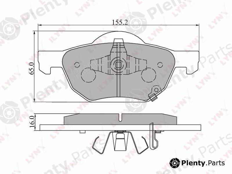  LYNXauto part BD-3413 (BD3413) Brake Pad Set, disc brake