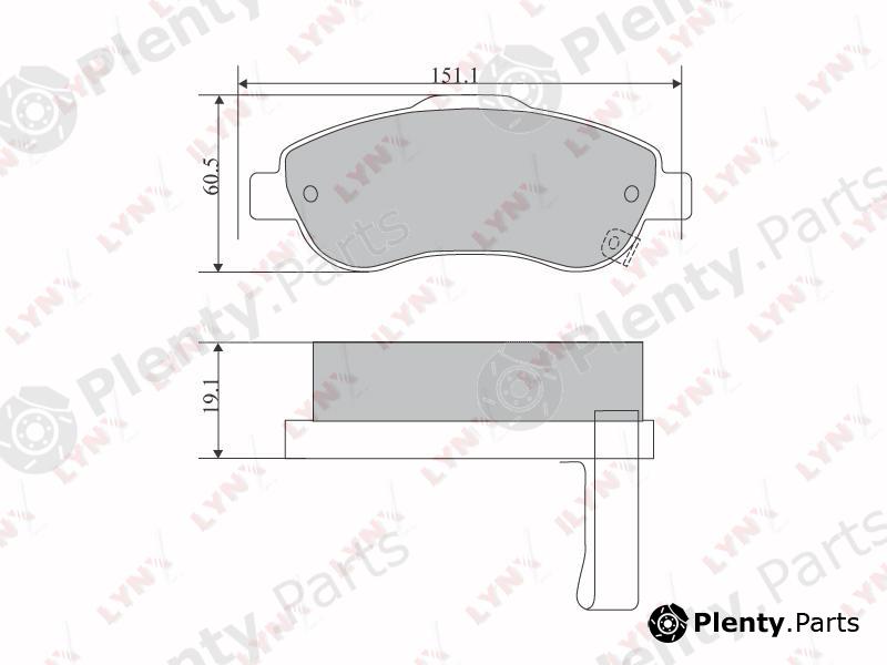  LYNXauto part BD-3418 (BD3418) Brake Pad Set, disc brake