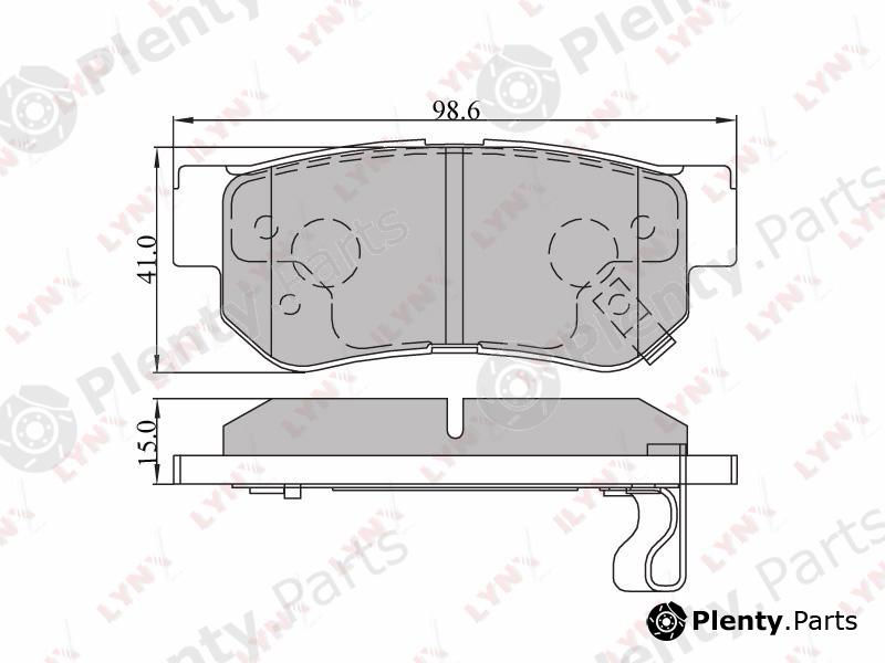  LYNXauto part BD-3605 (BD3605) Brake Pad Set, disc brake