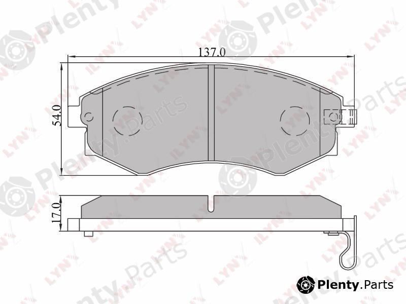  LYNXauto part BD-3607 (BD3607) Brake Pad Set, disc brake