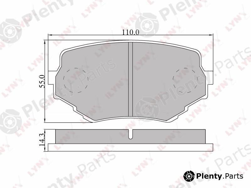  LYNXauto part BD5102 Brake Pad Set, disc brake