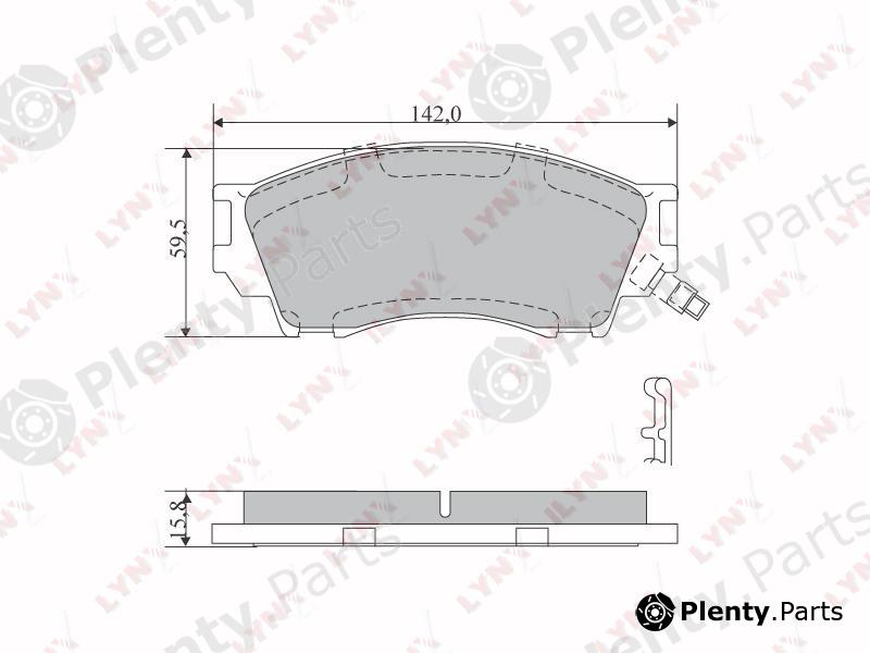  LYNXauto part BD-5114 (BD5114) Brake Pad Set, disc brake