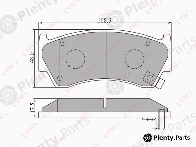  LYNXauto part BD5703 Brake Pad Set, disc brake