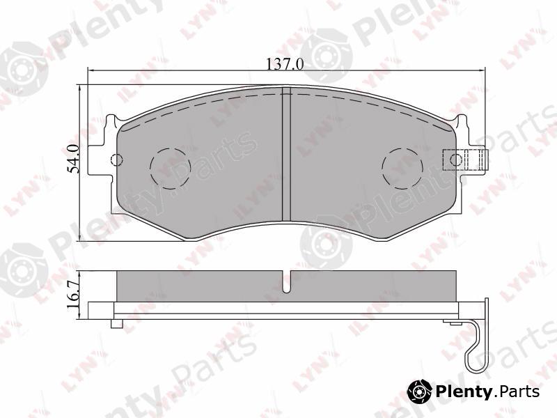  LYNXauto part BD5708 Brake Pad Set, disc brake
