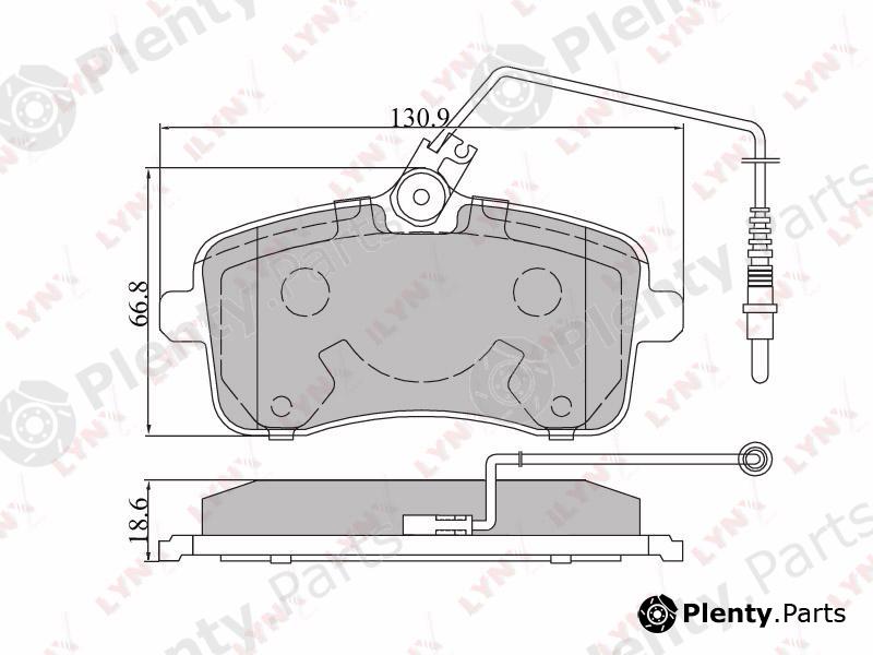  LYNXauto part BD-6101 (BD6101) Brake Pad Set, disc brake