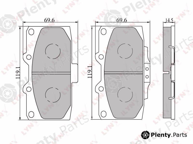 LYNXauto part BD-7107 (BD7107) Brake Pad Set, disc brake