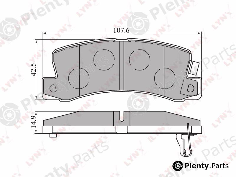  LYNXauto part BD7521 Brake Pad Set, disc brake