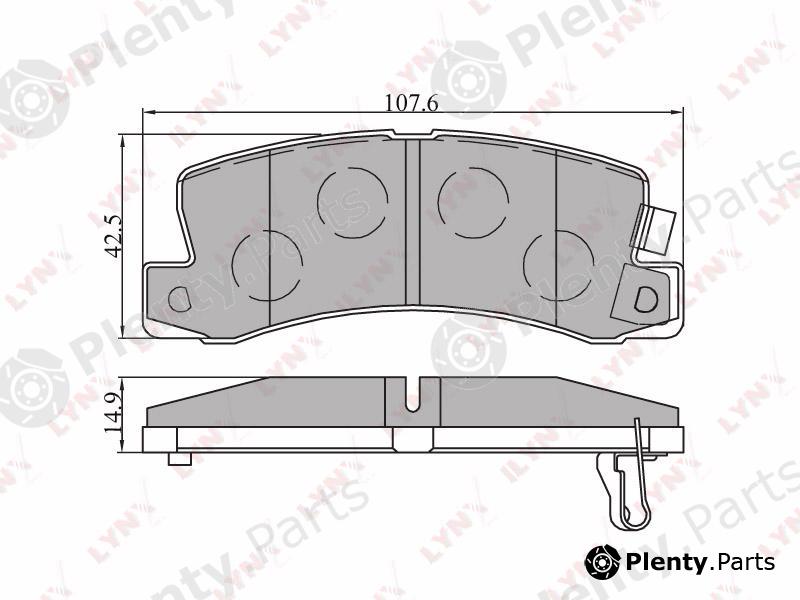  LYNXauto part BD7521 Brake Pad Set, disc brake