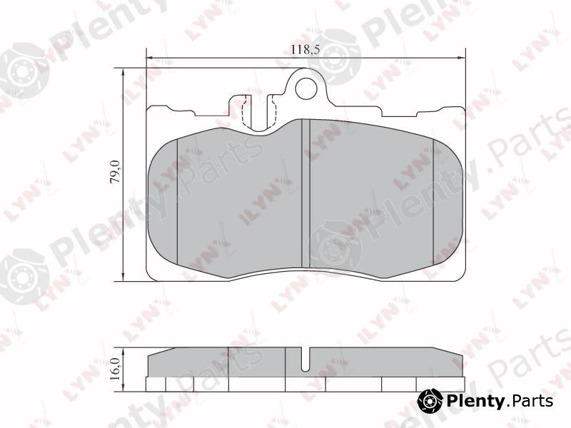  LYNXauto part BD-7568 (BD7568) Brake Pad Set, disc brake