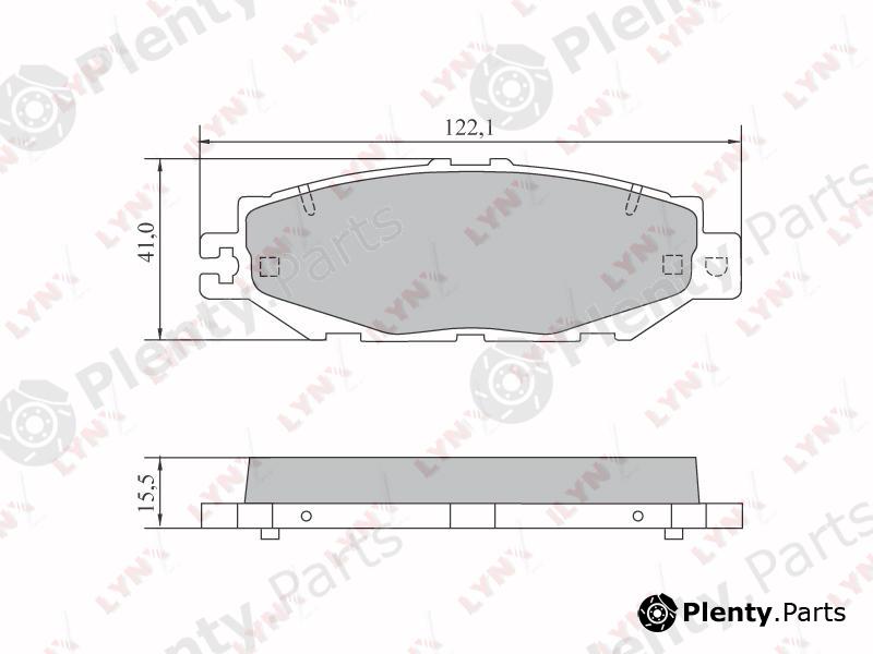  LYNXauto part BD-7570 (BD7570) Brake Pad Set, disc brake
