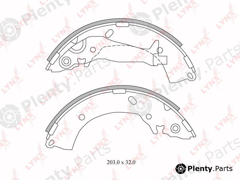  LYNXauto part BS-3600 (BS3600) Brake Shoe Set