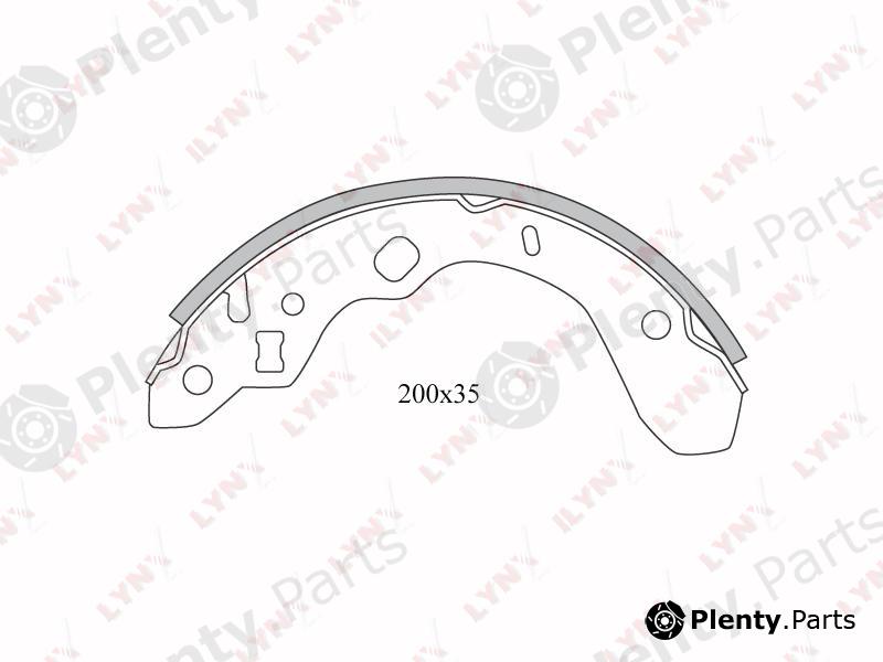  LYNXauto part BS-5104 (BS5104) Brake Shoe Set