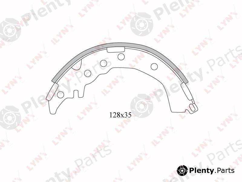  LYNXauto part BS-7513 (BS7513) Brake Shoe Set