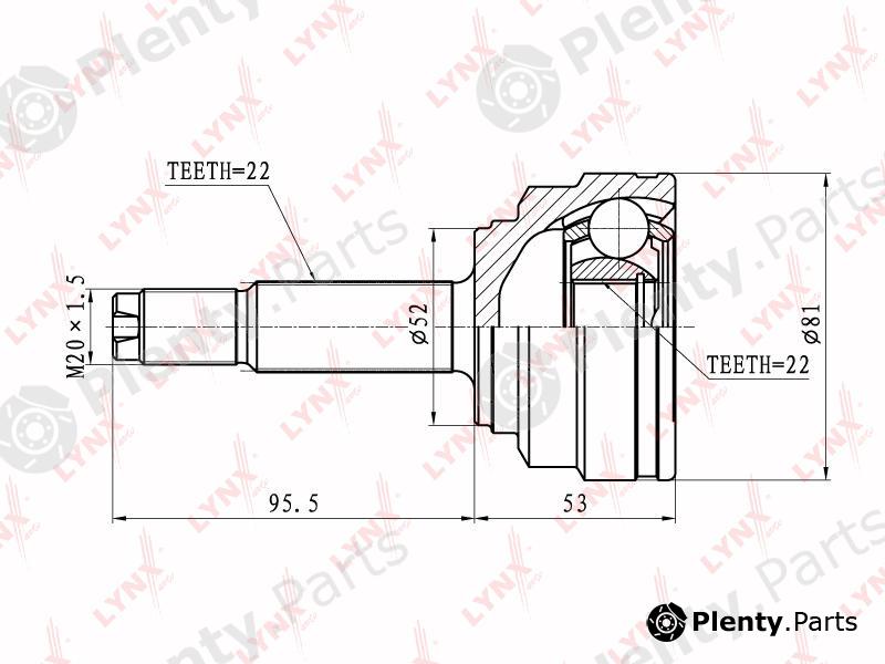  LYNXauto part CO1807 Joint Kit, drive shaft