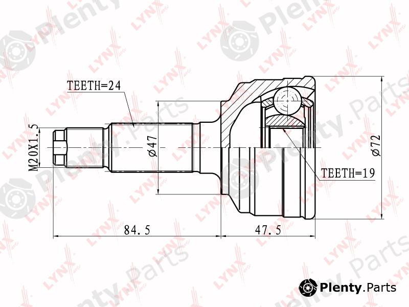  LYNXauto part CO1821 Joint Kit, drive shaft