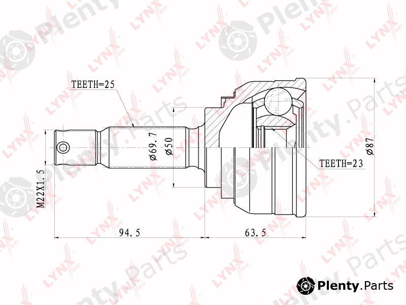  LYNXauto part CO3608 Joint Kit, drive shaft