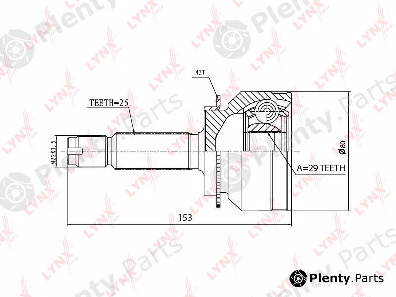 LYNXauto part CO-3641A (CO3641A) Joint Kit, drive shaft