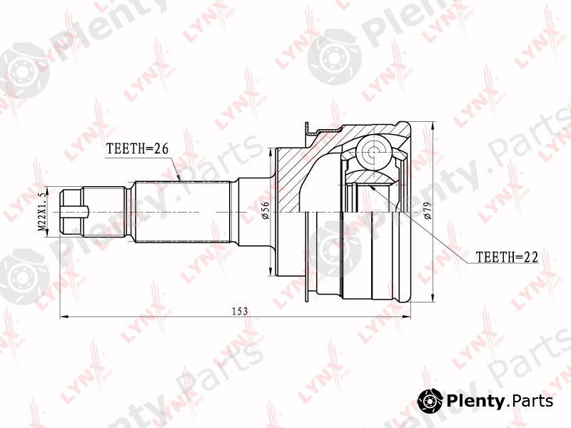  LYNXauto part CO5100 Joint Kit, drive shaft