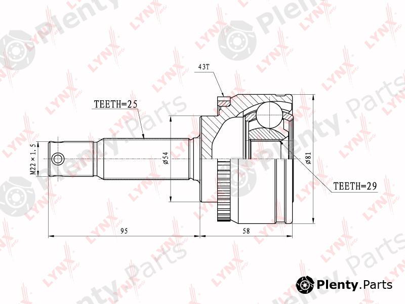  LYNXauto part CO-5516A (CO5516A) Joint Kit, drive shaft