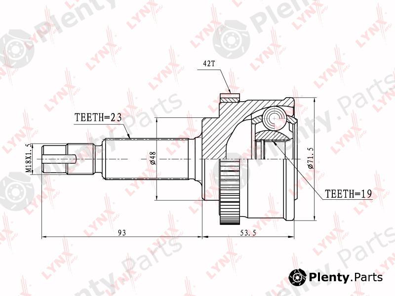  LYNXauto part CO5701A Joint Kit, drive shaft