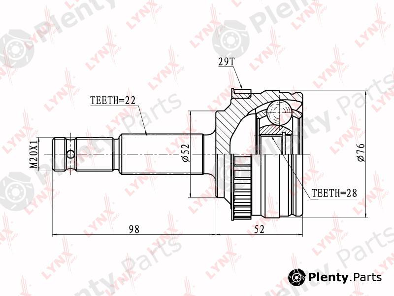  LYNXauto part CO5907A Joint Kit, drive shaft