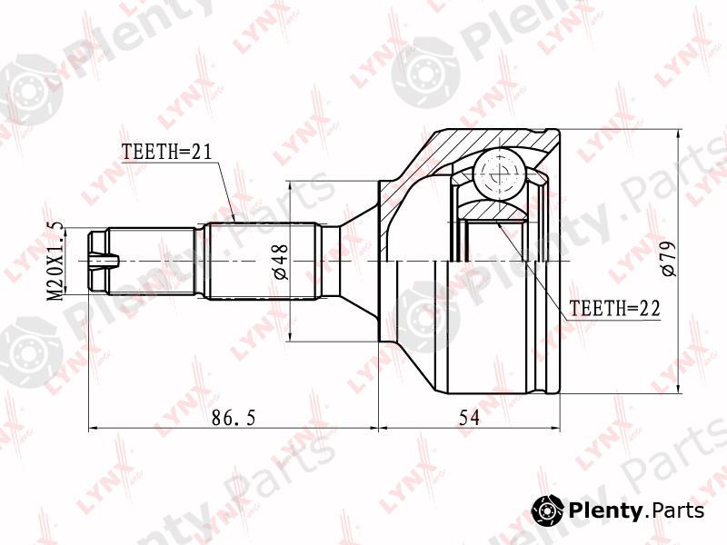  LYNXauto part CO6103 Joint Kit, drive shaft