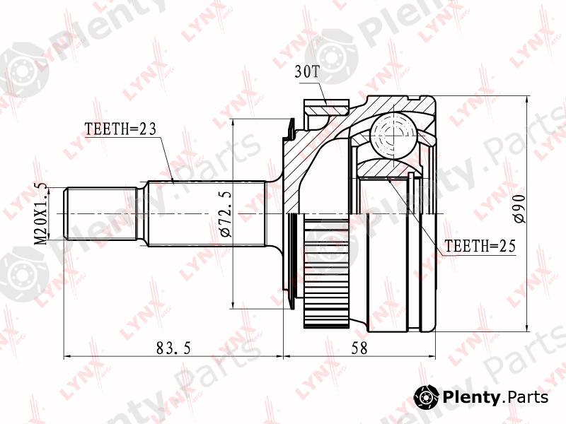  LYNXauto part CO-6319A (CO6319A) Joint Kit, drive shaft