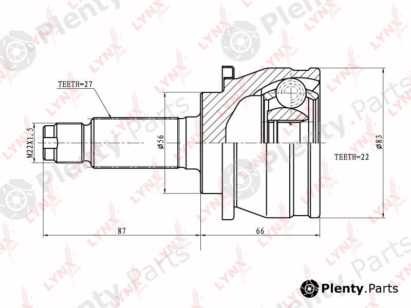  LYNXauto part CO-7106 (CO7106) Joint Kit, drive shaft