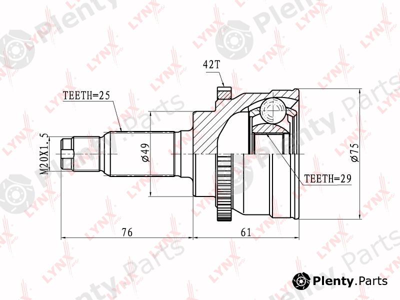  LYNXauto part CO-7300A (CO7300A) Joint Kit, drive shaft