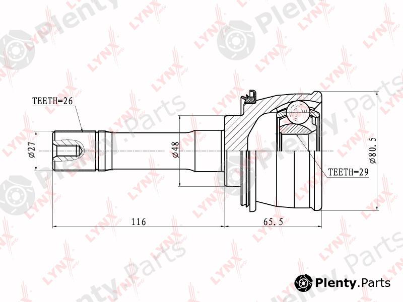  LYNXauto part CO7301 Joint Kit, drive shaft